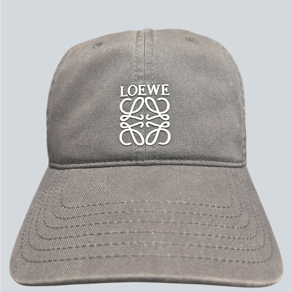 Loewe Gray Baseball Cap with White Anagram Logo - Picture 3 of 4